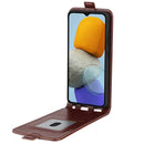For Samsung Galaxy M23 5G R64 Texture Single Vertical Flip Leather Phone Case(Brown)