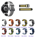 For Garmin Vivoactive 3 20mm Mixed-color Silicone Watch Band(Black Grey)