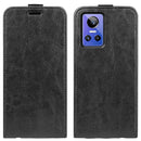 For OPPO Realme GT Neo 3 R64 Texture Vertical Flip Leather Phone Case(Black)