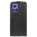 For OPPO Realme GT Neo 3 R64 Texture Vertical Flip Leather Phone Case(Black)
