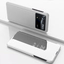 For Xiaomi Poco X4 Pro 5G Plated Mirror Horizontal Flip Leather Case with Holder(Silver)