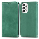 For Samsung Galaxy A73 5G Retro Skin Feel Magnetic Horizontal Flip Leather Phone Case(Green)