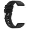 For Huawei Watch GT 3 Pro 46mm 22mm Protruding Head Silver Buckle Silicone Watch Band(Black)