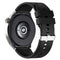 For Huawei Watch GT 3 Pro 46mm 22mm Protruding Head Silver Buckle Silicone Watch Band(Black)