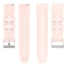 For Huawei Watch GT 3 Pro 46mm 22mm Protruding Head Silver Buckle Silicone Watch Band(Pink)
