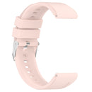 For Huawei Watch GT 3 Pro 46mm 22mm Protruding Head Silver Buckle Silicone Watch Band(Pink)