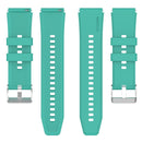 For Huawei Watch GT 3 Pro 46mm 22mm Protruding Head Silver Buckle Silicone Watch Band(Green)