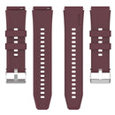 For Huawei Watch GT 3 Pro 46mm 22mm Protruding Head Silver Buckle Silicone Watch Band(Wine Red)