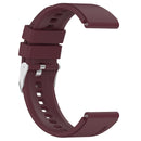 For Huawei Watch GT 3 Pro 46mm 22mm Protruding Head Silver Buckle Silicone Watch Band(Wine Red)