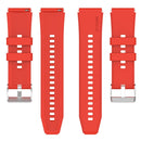 For Huawei Watch GT 3 Pro 46mm 22mm Protruding Head Silver Buckle Silicone Watch Band(Red)