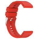 For Huawei Watch GT 3 Pro 46mm 22mm Protruding Head Silver Buckle Silicone Watch Band(Red)