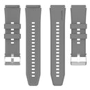 For Huawei Watch GT 3 Pro 46mm 22mm Protruding Head Silver Buckle Silicone Watch Band(Gray)
