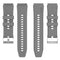 For Huawei Watch GT 3 Pro 46mm 22mm Protruding Head Silver Buckle Silicone Watch Band(Gray)