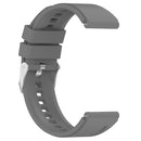 For Huawei Watch GT 3 Pro 46mm 22mm Protruding Head Silver Buckle Silicone Watch Band(Gray)