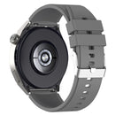 For Huawei Watch GT 3 Pro 46mm 22mm Protruding Head Silver Buckle Silicone Watch Band(Gray)