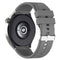 For Huawei Watch GT 3 Pro 46mm 22mm Protruding Head Silver Buckle Silicone Watch Band(Gray)