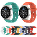 For Huawei Watch GT 3 Pro 46mm 22mm Protruding Head Silver Buckle Silicone Watch Band(Pink)