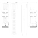 For Huawei Watch GT 3 Pro 43mm 20mm Protruding Head Silver Buckle Silicone Watch Band(White)