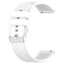 For Huawei Watch GT 3 Pro 43mm 20mm Protruding Head Silver Buckle Silicone Watch Band(White)