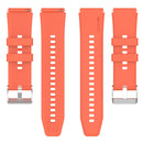 For Huawei Watch GT 3 Pro 43mm 20mm Protruding Head Silver Buckle Silicone Watch Band(Orange)