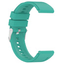 For Huawei Watch GT 3 Pro 43mm 20mm Protruding Head Silver Buckle Silicone Watch Band(Green)