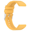 For Huawei Watch GT 3 Pro 43mm 20mm Protruding Head Silver Buckle Silicone Watch Band(Yellow)