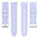 For Huawei Watch GT 3 Pro 43mm 20mm Protruding Head Silver Buckle Silicone Watch Band(Purple)