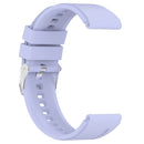 For Huawei Watch GT 3 Pro 43mm 20mm Protruding Head Silver Buckle Silicone Watch Band(Purple)