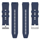 For Huawei Watch GT 3 Pro 43mm 20mm Protruding Head Silver Buckle Silicone Watch Band(Dark Blue)
