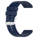 For Huawei Watch GT 3 Pro 43mm 20mm Protruding Head Silver Buckle Silicone Watch Band(Dark Blue)