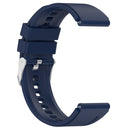 For Huawei Watch GT 3 Pro 43mm 20mm Protruding Head Silver Buckle Silicone Watch Band(Dark Blue)