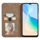 For vivo Y76 5G Retro Skin Feel Magnetic Horizontal Flip Leather Phone Case(Brown)