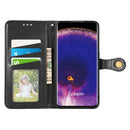 For OPPO Find X5 Pro Retro Solid Color Buckle Leather Phone Case(Black)