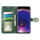 For OPPO Find X5 Pro Retro Solid Color Buckle Leather Phone Case(Green)