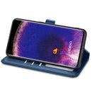 For OPPO Find X5 Pro Retro Solid Color Buckle Leather Phone Case(Blue)