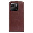 For Xiaomi Redmi 10A R64 Texture Vertical Flip Leather Phone Case(Brown)