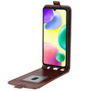 For Xiaomi Redmi 10A R64 Texture Vertical Flip Leather Phone Case(Brown)