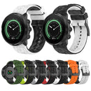 For Suunto 9 Baro 24mm Mixed-Color Silicone Watch Band(Black+White)