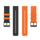 For Suunto 9 Baro 24mm Mixed-Color Silicone Watch Band(Amygreen+Black)