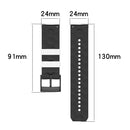 For Suunto 9 Baro 24mm Mixed-Color Silicone Watch Band(Black+Grey)