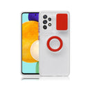 For Samsung Galaxy A33 5G Sliding Camshield TPU Phone Case with Ring Holder(Red)