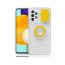 For Samsung Galaxy A13 5G Sliding Camshield TPU Phone Case with Ring Holder(Yellow)