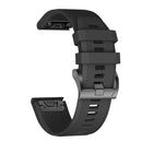 For Garmin Fenix 7 22mm Silicone Watch Band(Black)
