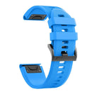For Garmin Fenix 7 22mm Silicone Watch Band(Sky Blue)