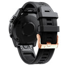 For Garmin Fenix 5S Plus 20mm Silicone Watch Band(Black)