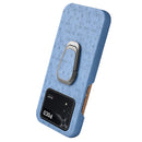 For Xiaomi Poco M4 Pro 4G Ring Holder Honeycomb PU Phone Case(Light Blue)