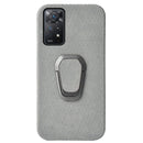 For Xiaomi Redmi Note 11 Pro Global Ring Holder Honeycomb PU Phone Case(Grey)
