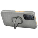 For Xiaomi Redmi Note 11 Pro Global Ring Holder Honeycomb PU Phone Case(Grey)