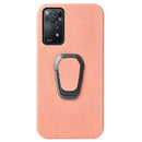 For Xiaomi Redmi Note 11 Pro Global Ring Holder Honeycomb PU Phone Case(Pink)