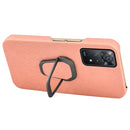For Xiaomi Redmi Note 11 Pro Global Ring Holder Honeycomb PU Phone Case(Pink)